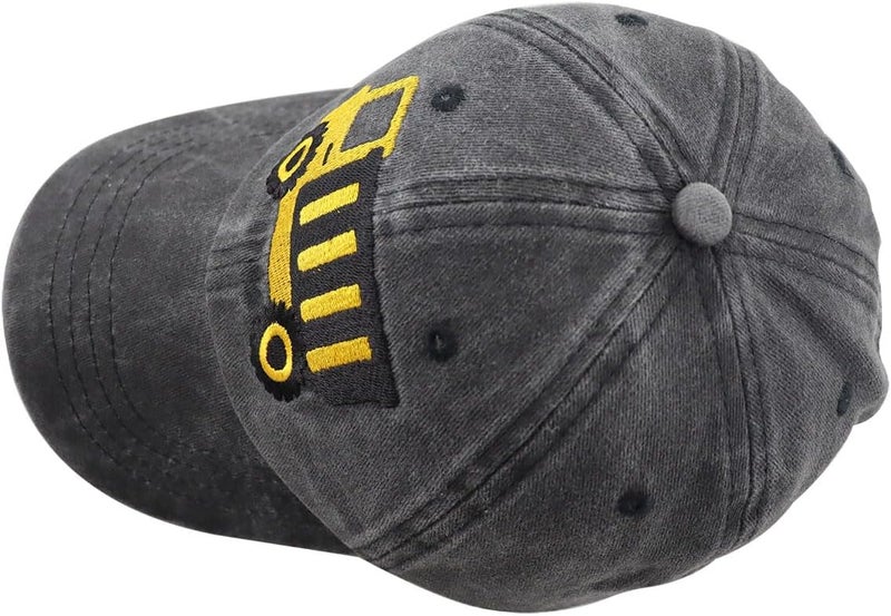 Vxchkerm Construction Site Vehicles Hats, Adjustable Vintage Embroidered Baseball Cap - Image 4